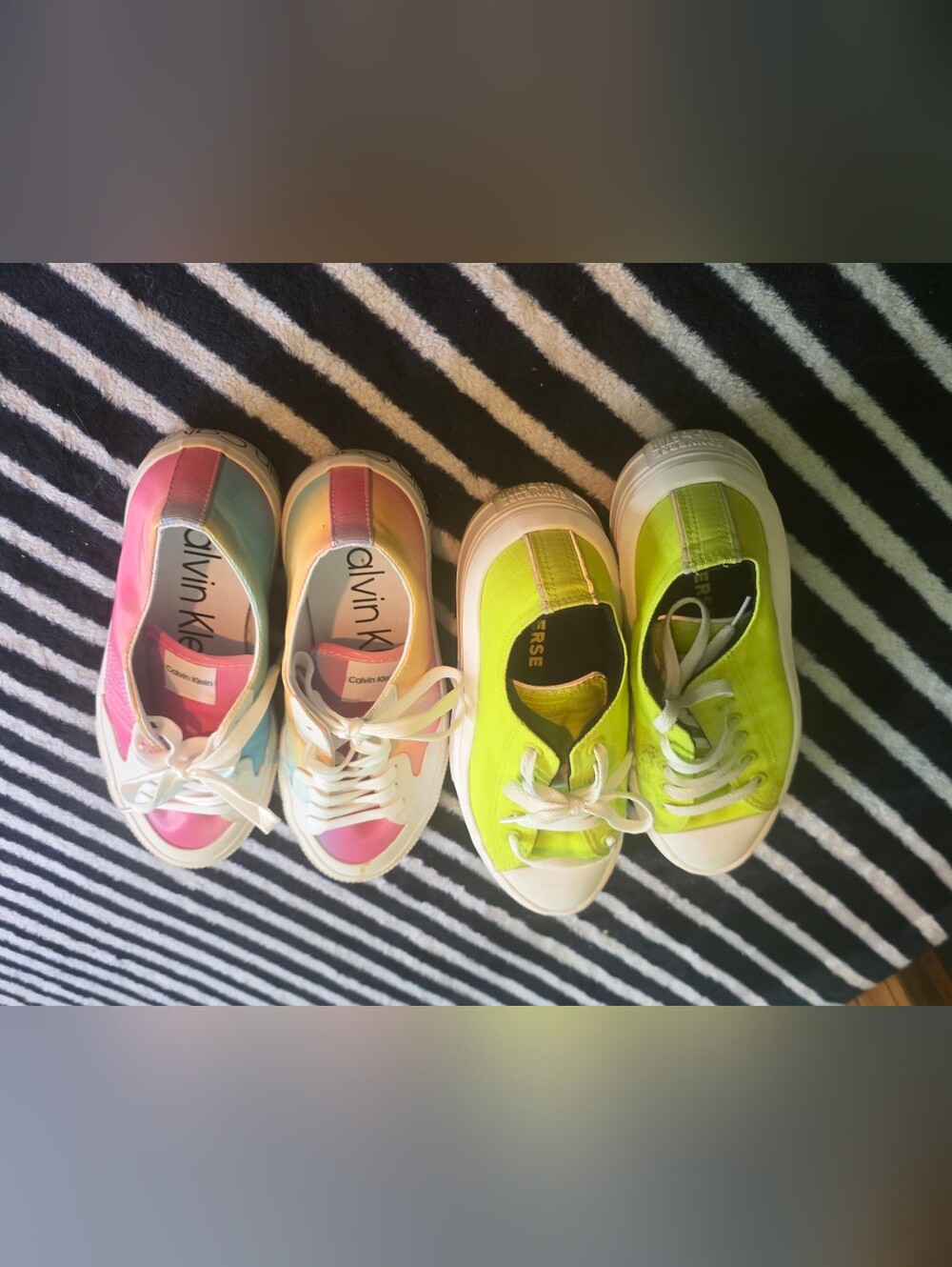 Ladies Calvin Klein And Converae Sneakers Ladies Size 10